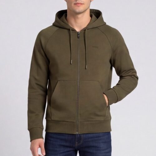 BOSS SAGGY - Zip-up sweatshirt - verde