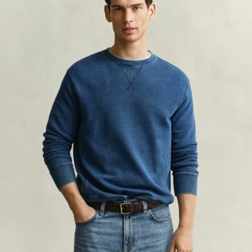 GANT INDIGO CREW NECK SWEATSHIRT - Sweatshirt - indigo