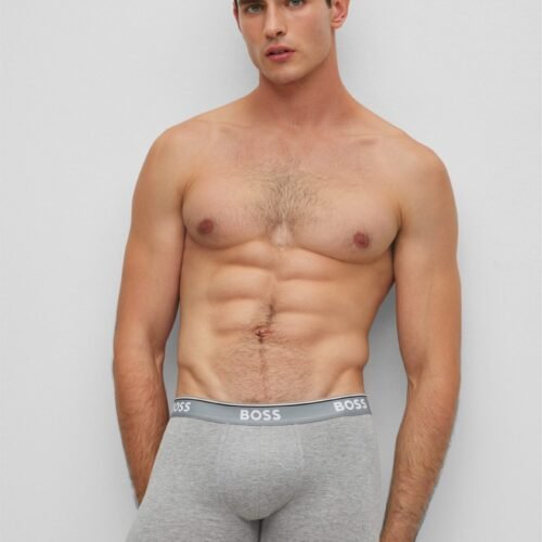 BOSS POWER 3 PACK - Boxer briefs - open grey