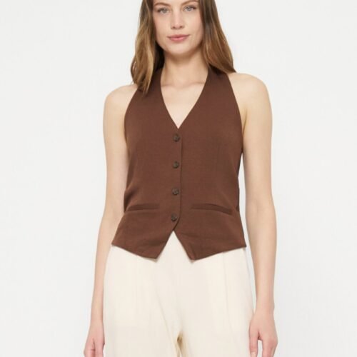 Anna Field by Zalando Waistcoat - shaved chocolate