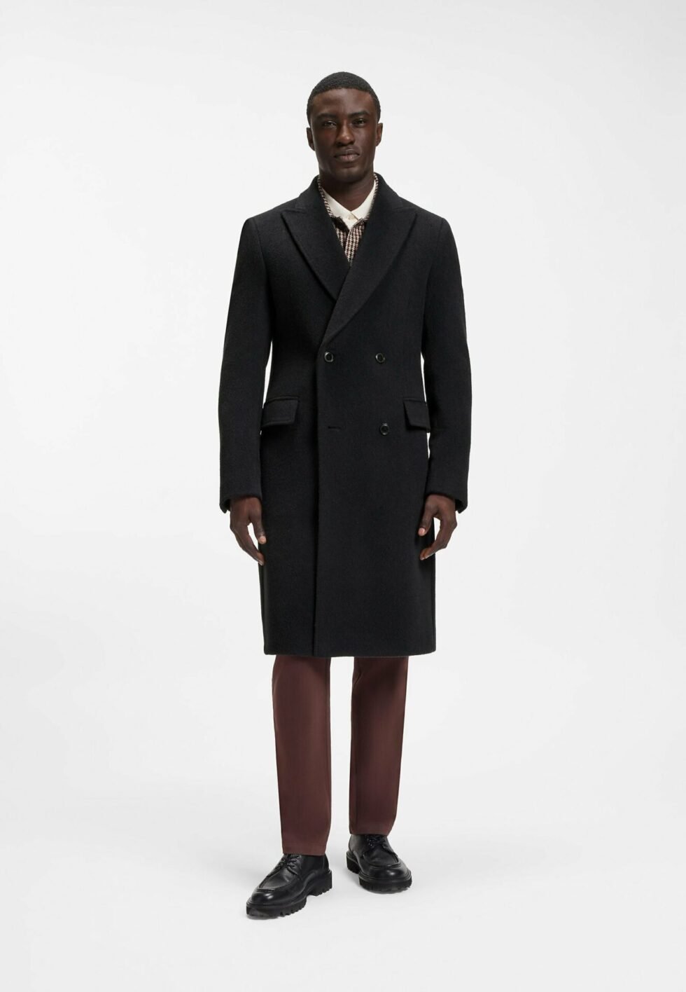BOSS Classic coat - open blue twenty