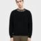 Palm Angels NECK LOGO REGULAR CREW - Sweatshirt - black/off white