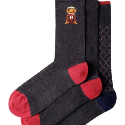 HACKETT LONDON SOCKS HARRY PLACEMENT SOCKS 3PACK - Socks - charcoal grey