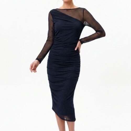 Anna Field by Zalando ASYMMETRIC RUCHED - Shift dress - navy