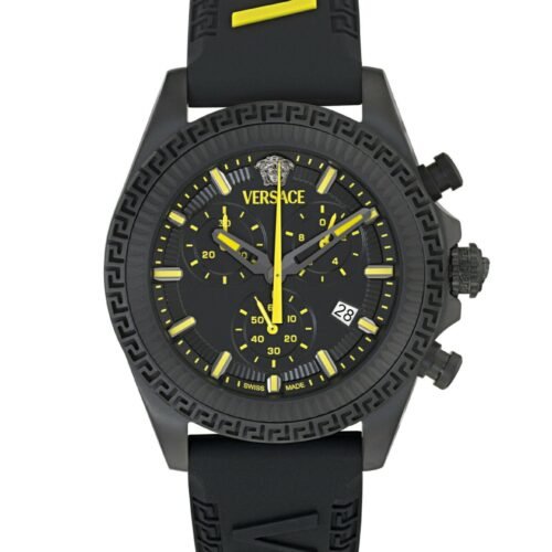 VERSACE FORNAX - Chronograph watch - black and yellow