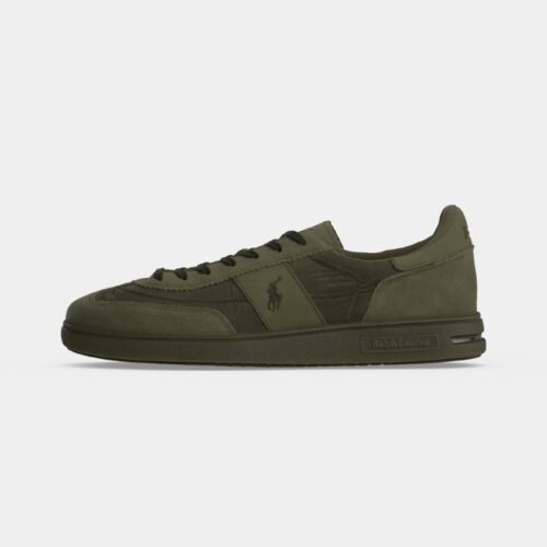 Polo Ralph Lauren BEDFORD SUEDE-PANELED SNEAKER UNISEX - Trainers - cruise olive