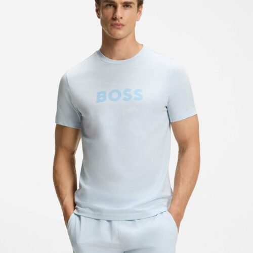 BOSS Print T-shirt - open blue thirtynine