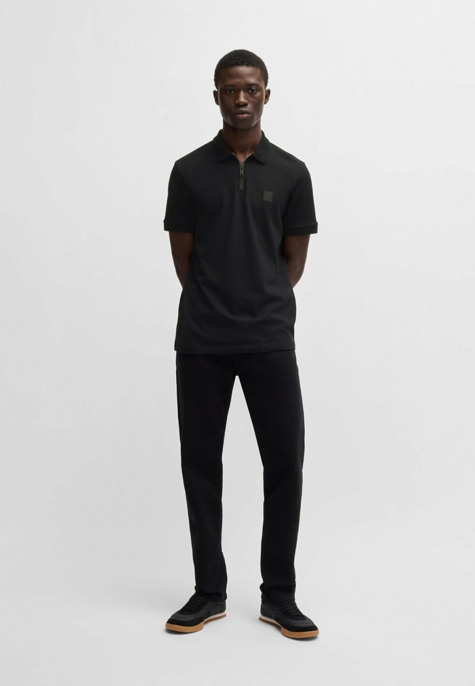 BOSS PASSERZIP - Polo shirt - black one