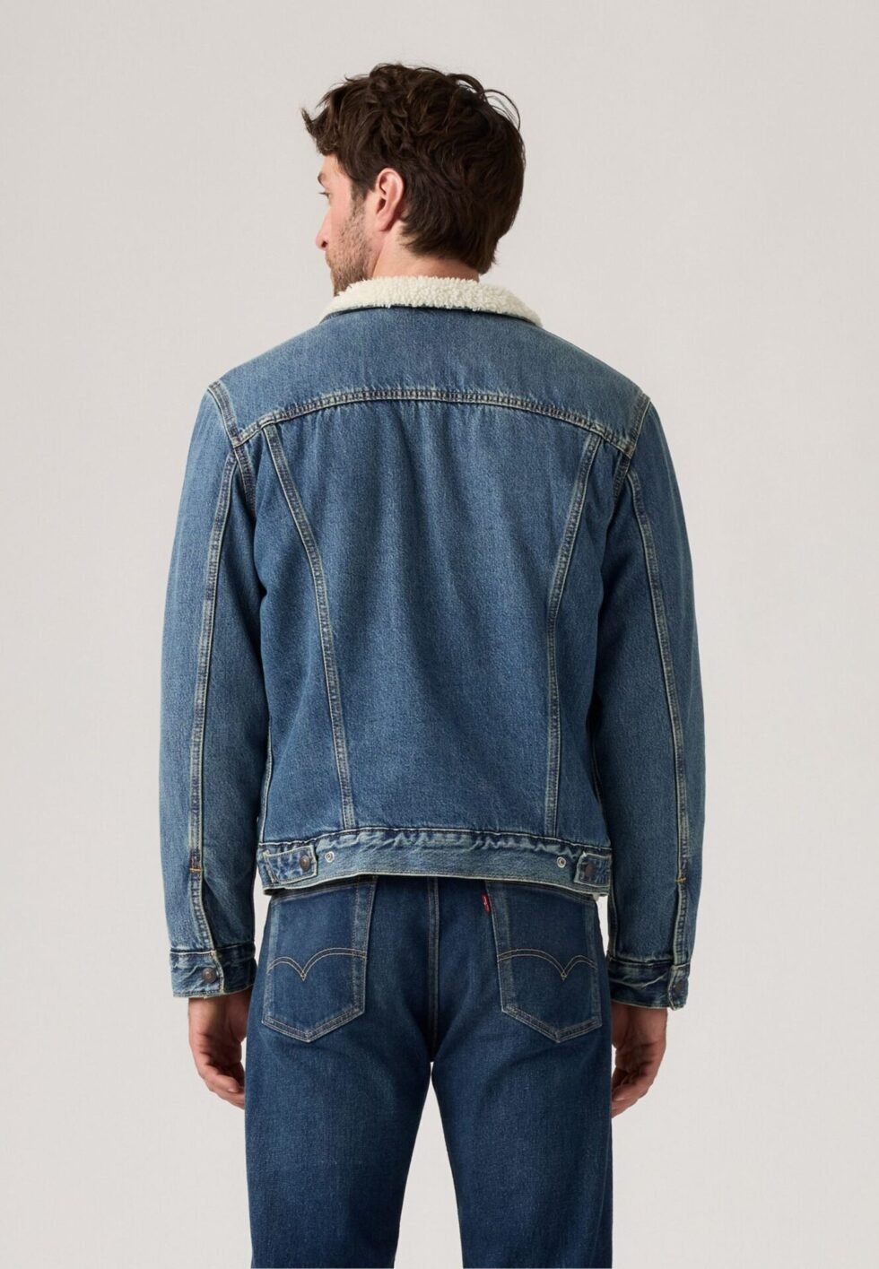 Levi's® TYPE III SHERPA TRUCKER JACKET - Denim jacket - in the morning sherpa trk