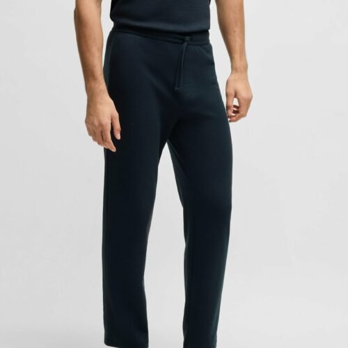 BOSS WAFFLE OPEN CUFFS - Pyjama bottoms - dark blue three