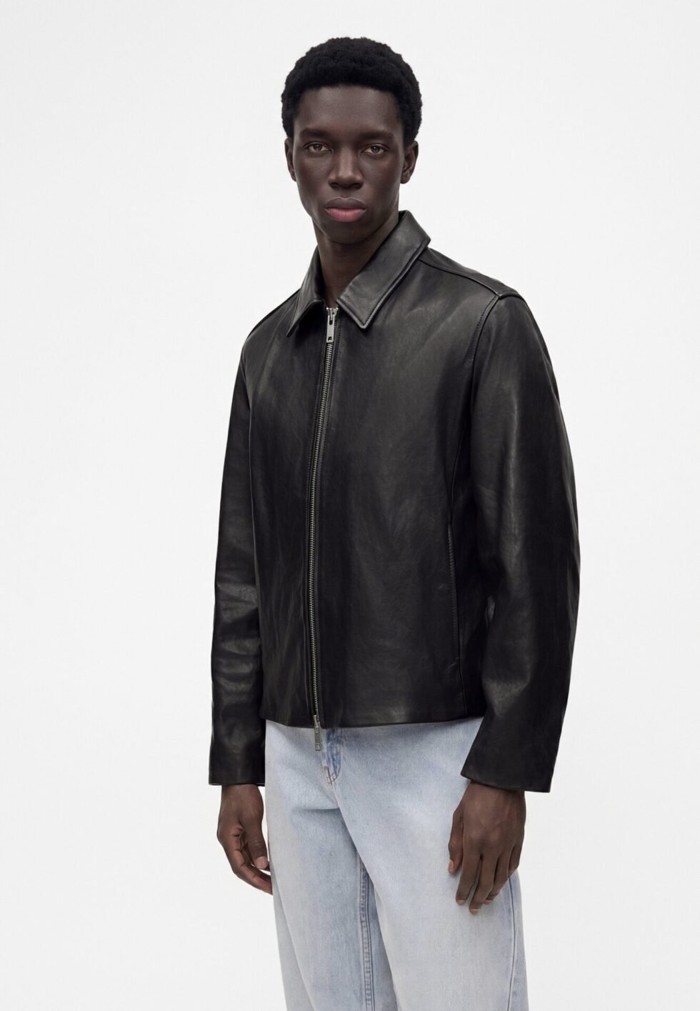 HUGO LIRO - Leather jacket - black