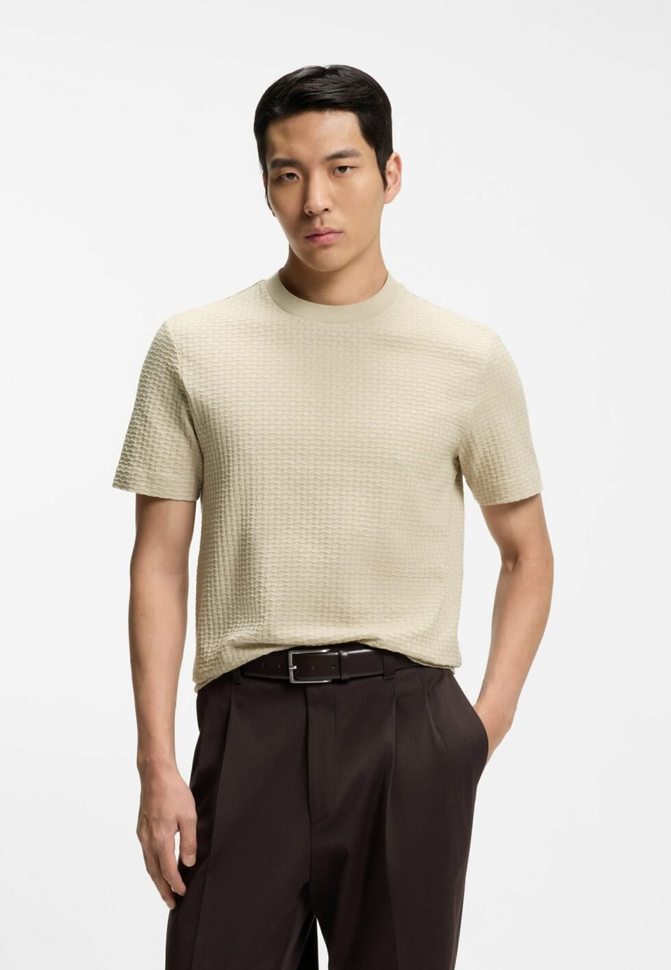 BOSS 251 - Basic T-shirt - open beige six