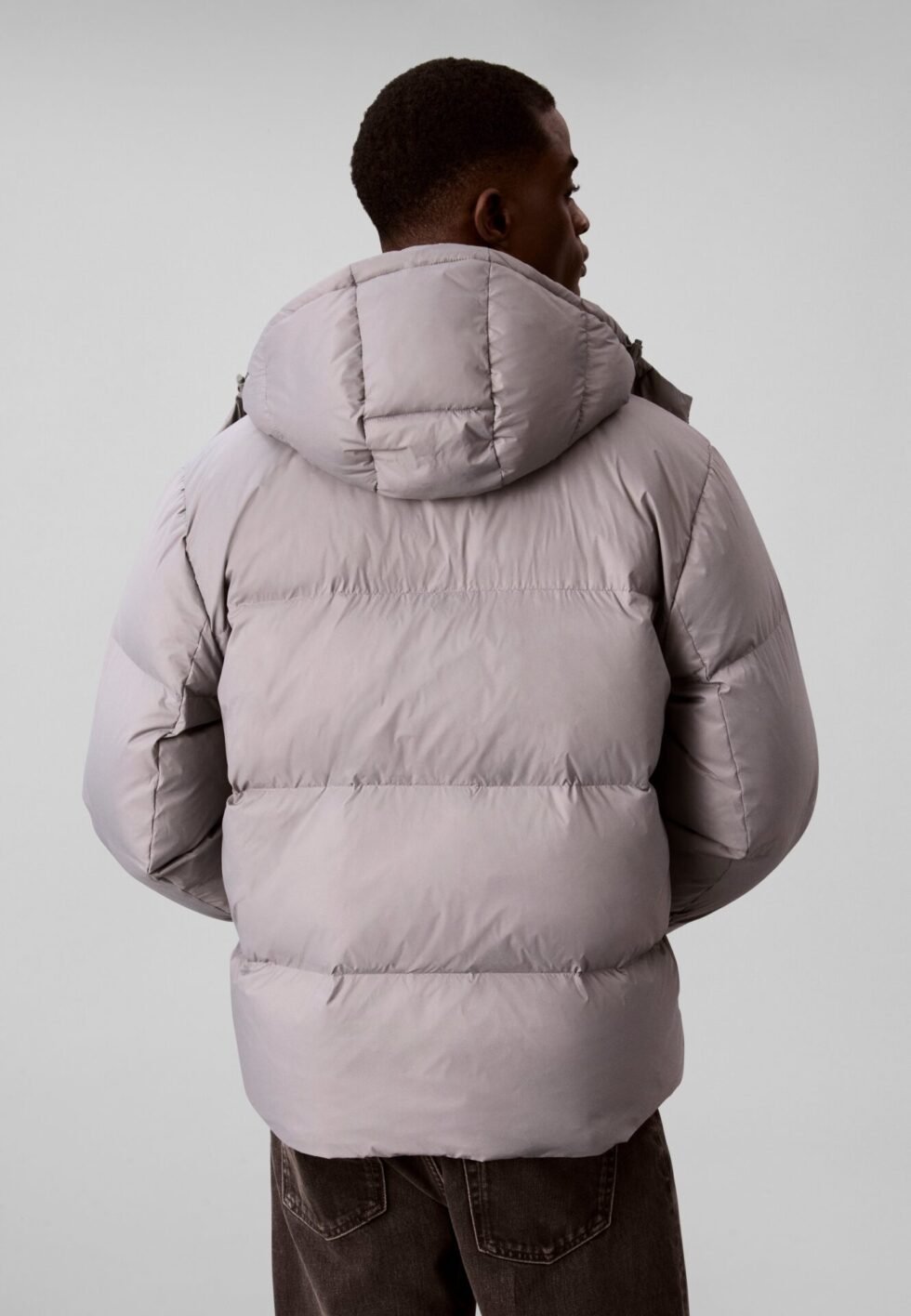 Calvin Klein REMOVABLE HOOD LOGO PUFFER JACKET - Down jacket - convoy