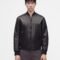 Armani Exchange LEATHER BLOUSON JACKET - Bomber Jacket - black