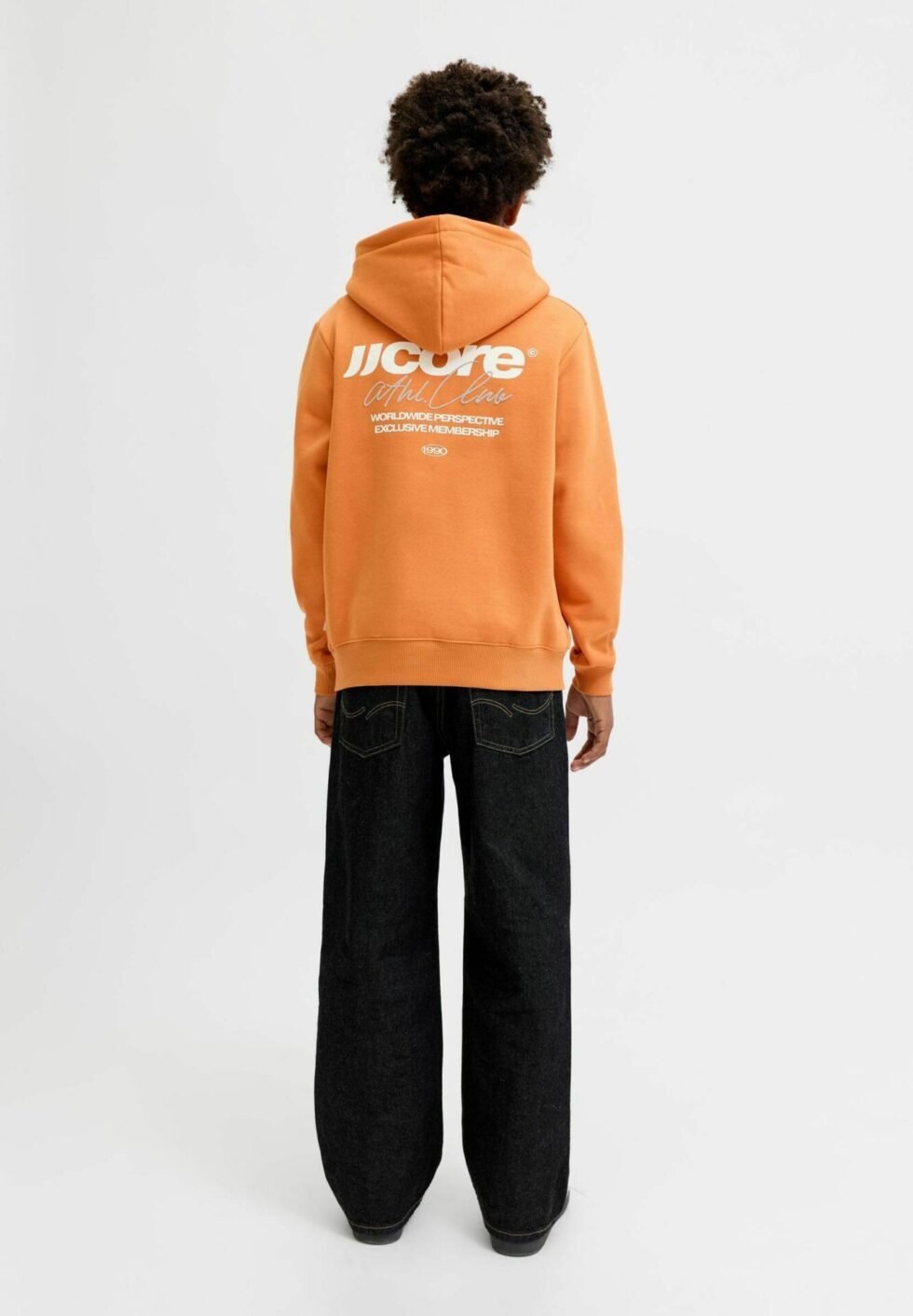 Jack & Jones Kids JCOCLUB BACK SCRIPT SWEAT HOOD SN JNR - Hoodie - Orange