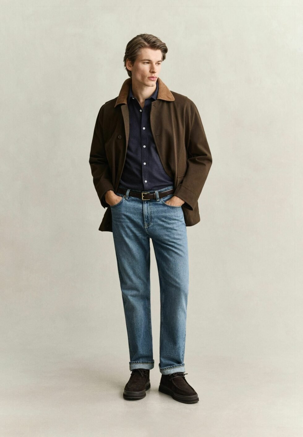 GANT FLANNEL MÉLANGE SHIRT - Shirt - dark navy melange