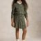 Polo Ralph Lauren CABLE-KNIT COTTON SWEATER & SKIRT SET 7-14Y - A-line skirt - cruise olive