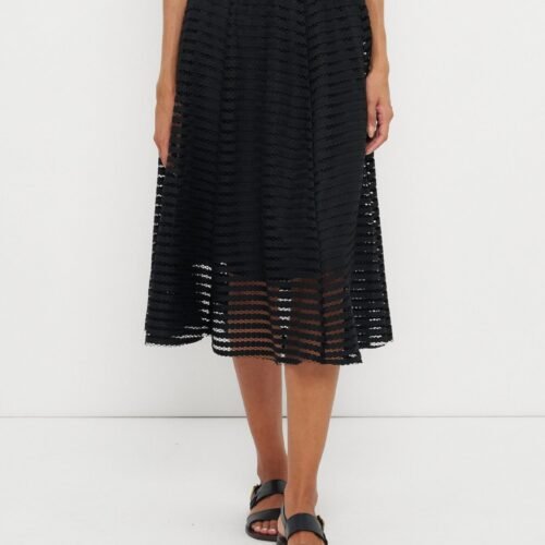 Anna Field by Zalando MESH FLARED MIDI SKIRT - Puffball skirt - jet black
