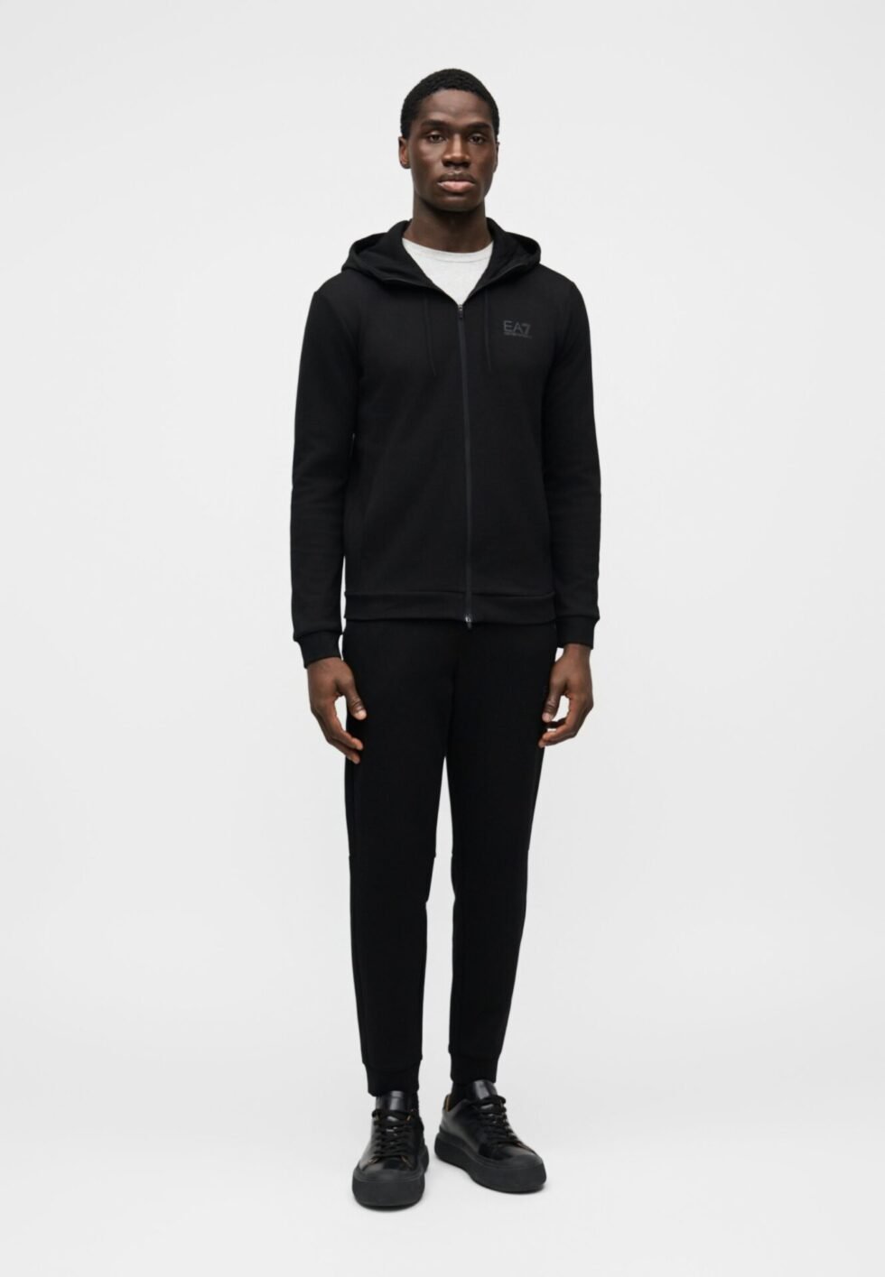 EA7 Emporio Armani NATURAL VENTUS T SUIT HOODIE - Tracksuit - black beauty