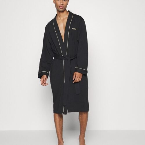 BOSS XMAS KIMONO - Dressing gown - black
