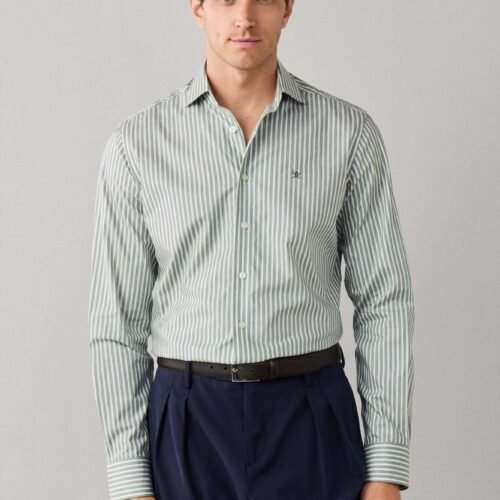 HACKETT LONDON SHIRT CABANA STRIPE - Shirt - vintage green