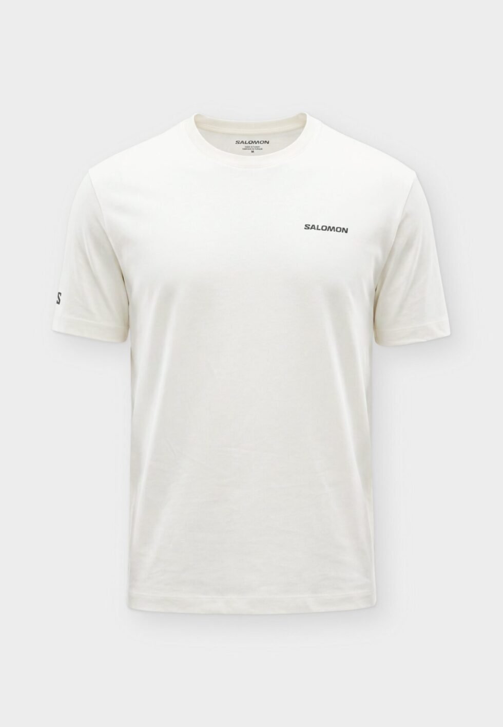 Salomon CHEST LOGO REGULAR TEE - Sports T-shirt - whisper white