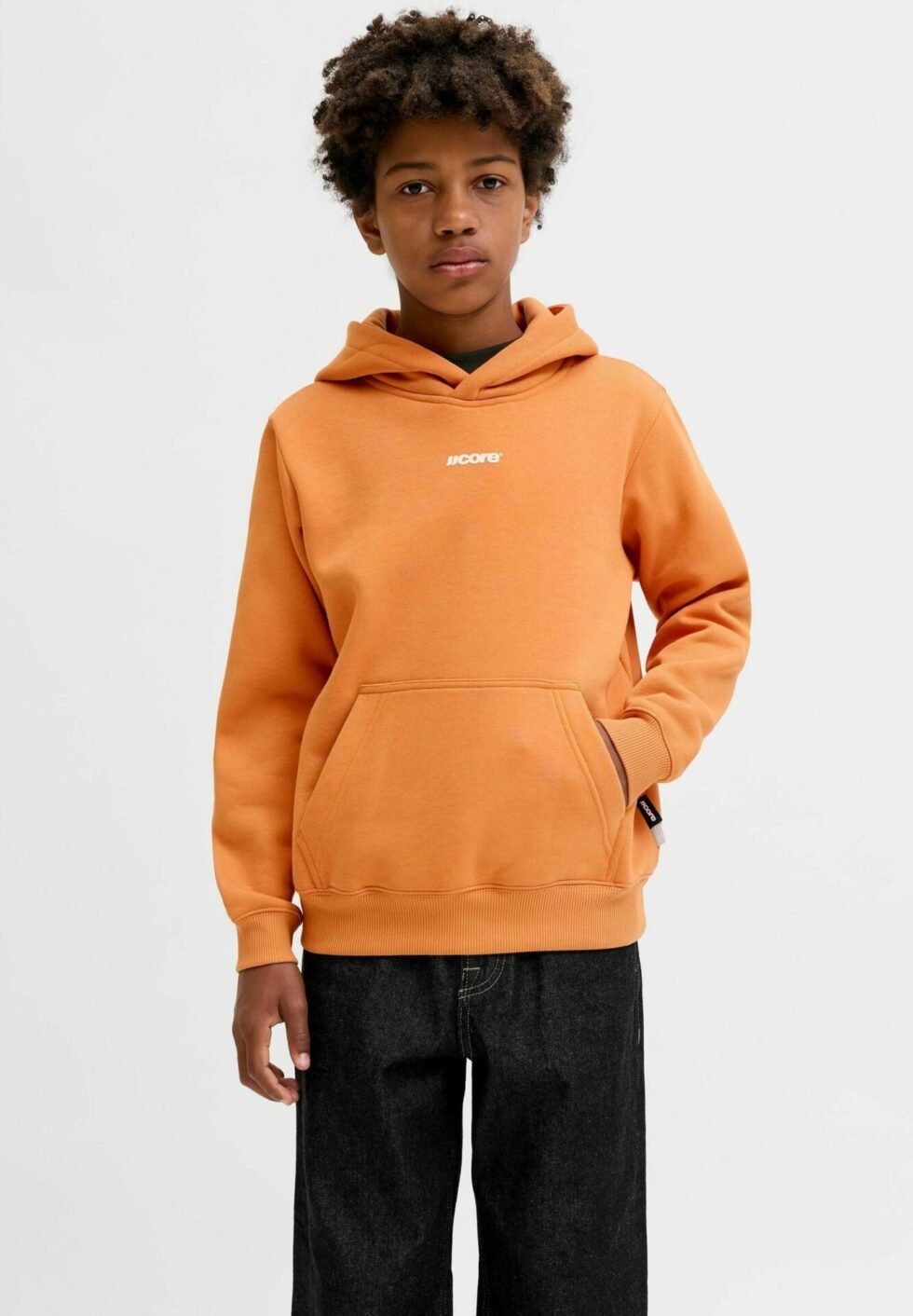 Jack & Jones Kids JCOCLUB BACK SCRIPT SWEAT HOOD SN JNR - Hoodie - Orange