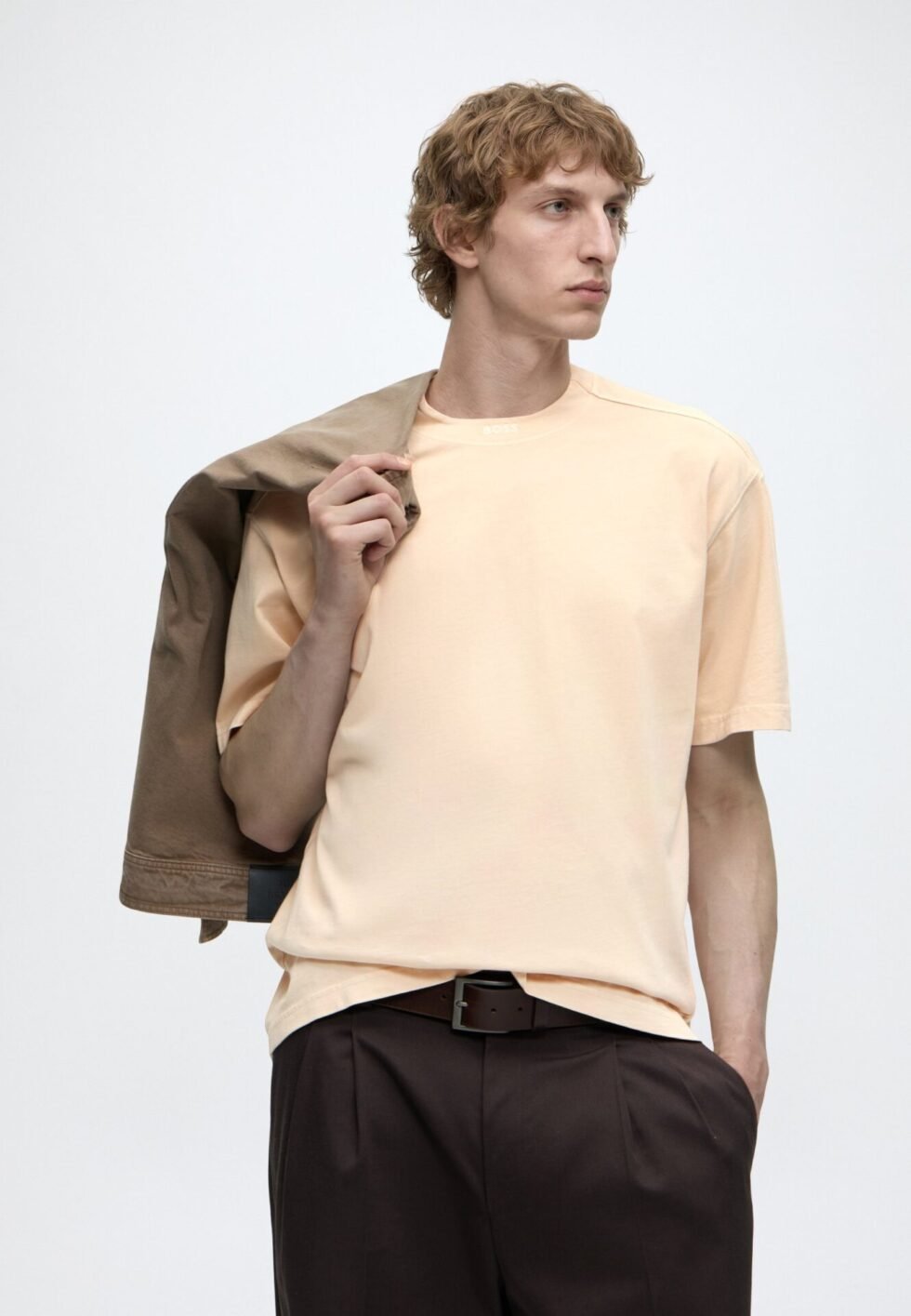 BOSS Basic T-shirt - light pastel orange