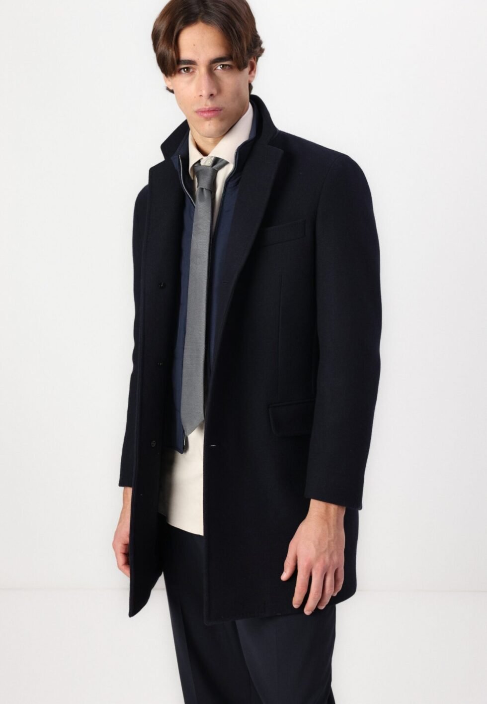 Hackett London CASH COAT WITH BIB - Classic coat - navy