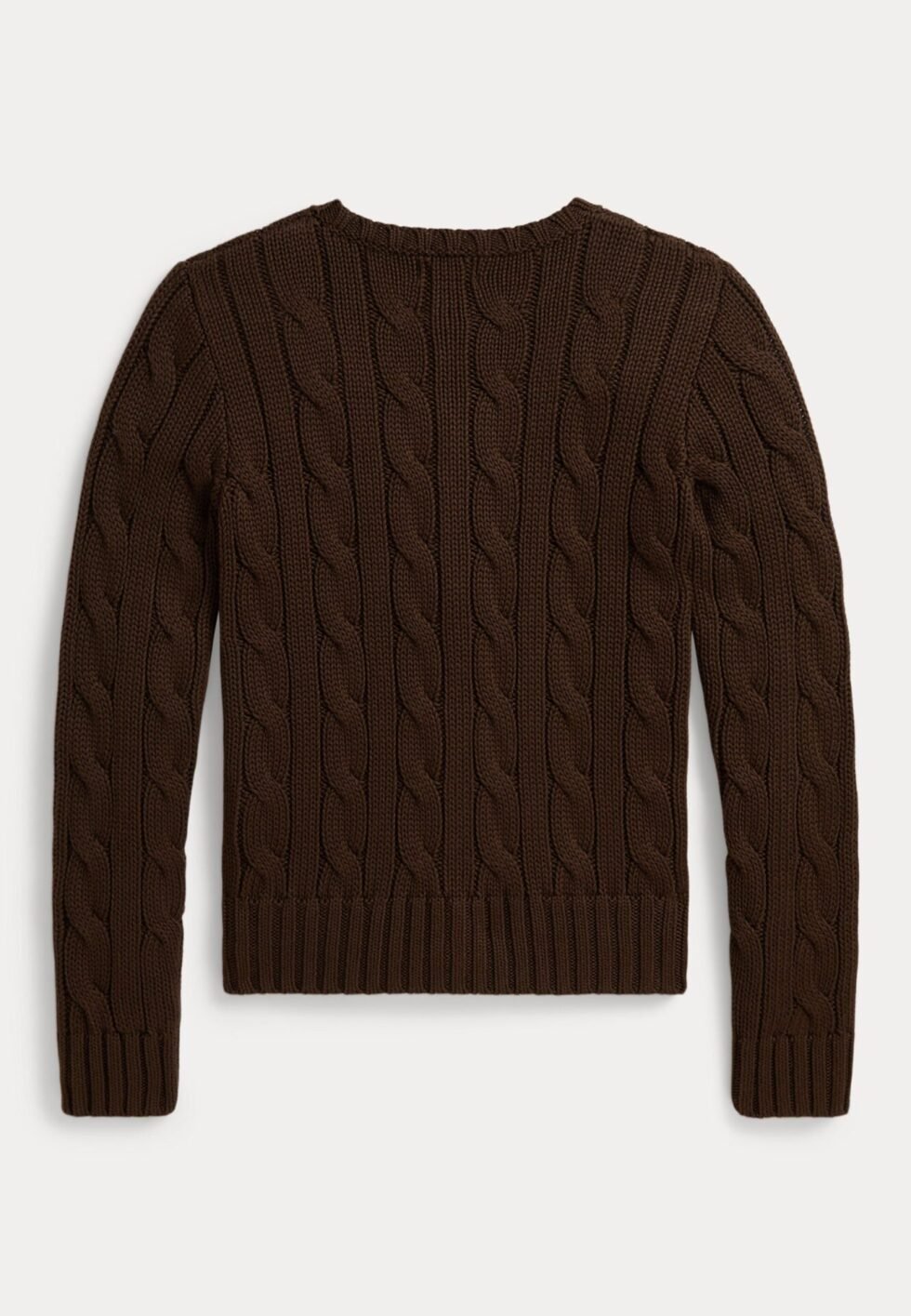 Polo Ralph Lauren CABLE KNIT COTTON CARDIGAN 7-14Y - Cardigan - nutmeg brown