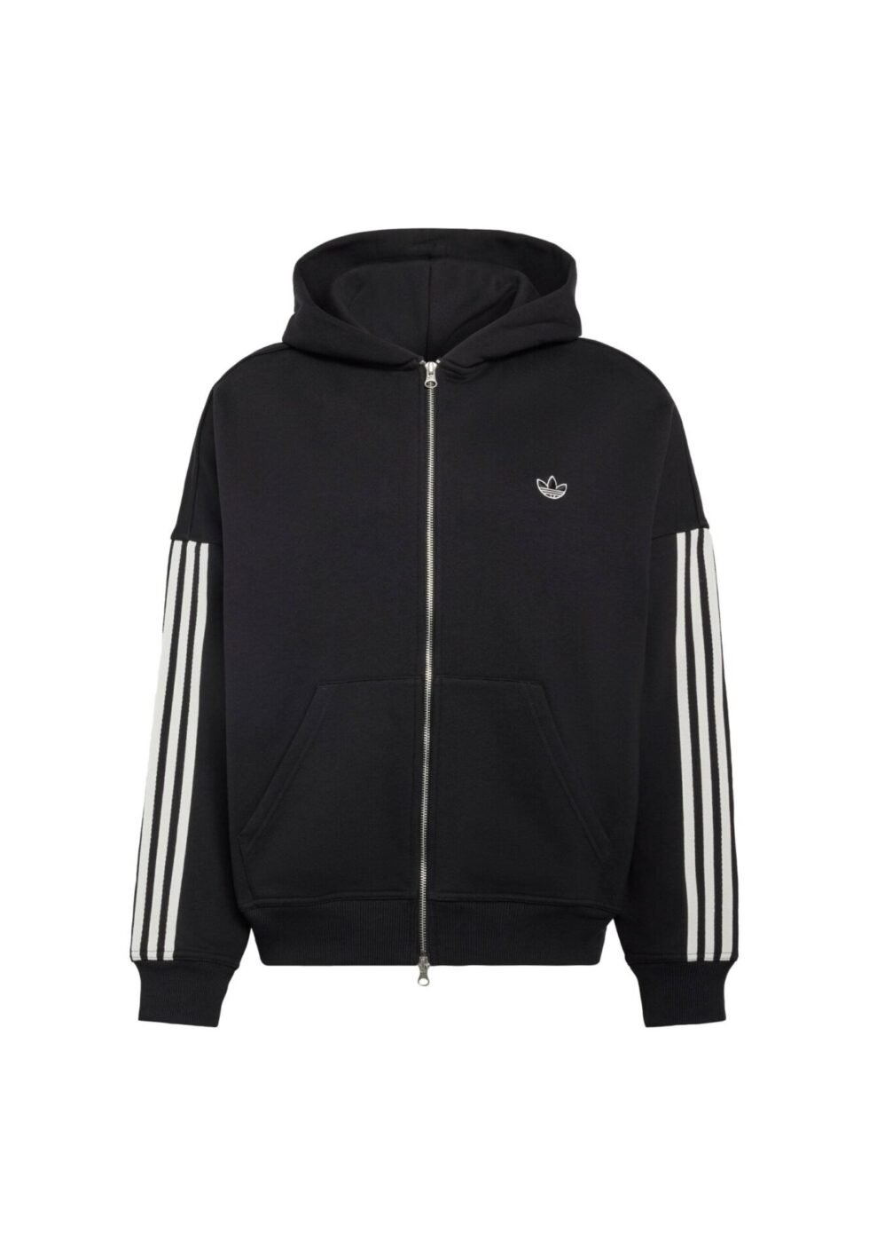adidas Originals ORIGINALS SIGNATURE SWEATS FLEECE FULL ZIP HOODIE UNISEX - Zip-up sweatshirt - black/off white