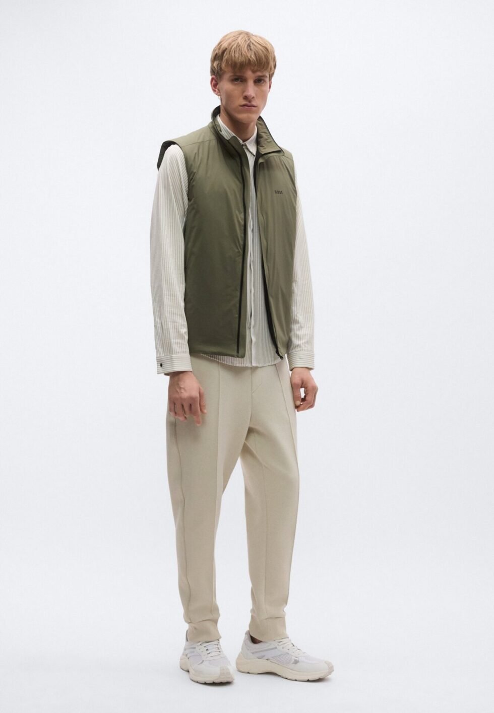 BOSS LITE X VEST - Waistcoat - dark beige