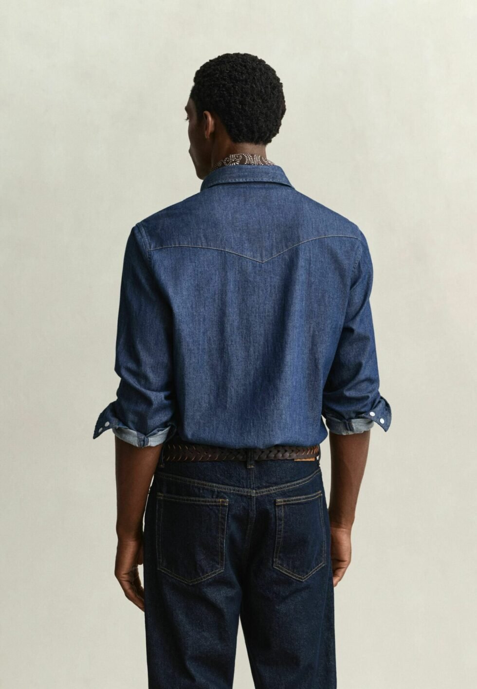 GANT DENIM RODEO SHIRT - Shirt - dark indigo