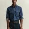 GANT DENIM RODEO SHIRT - Shirt - dark indigo