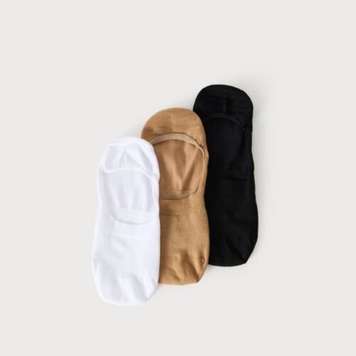 BOSS 3 PACK - Invisible socks - black/white/camel