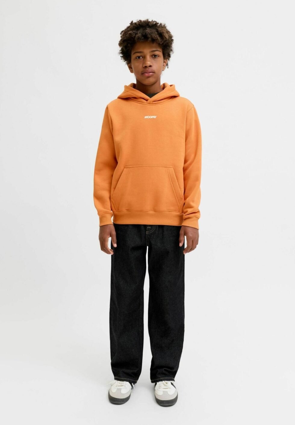 Jack & Jones Kids JCOCLUB BACK SCRIPT SWEAT HOOD SN JNR - Hoodie - Orange