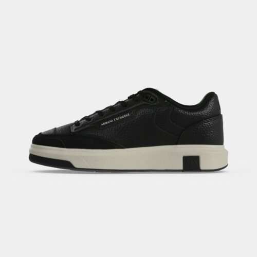 Armani Exchange VENICE TUMBLED SNEAKER - Trainers - full black