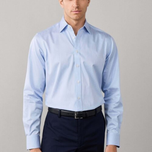HACKETT LONDON SHIRT TTVL EASYCARE BENGAL - Shirt - light blue