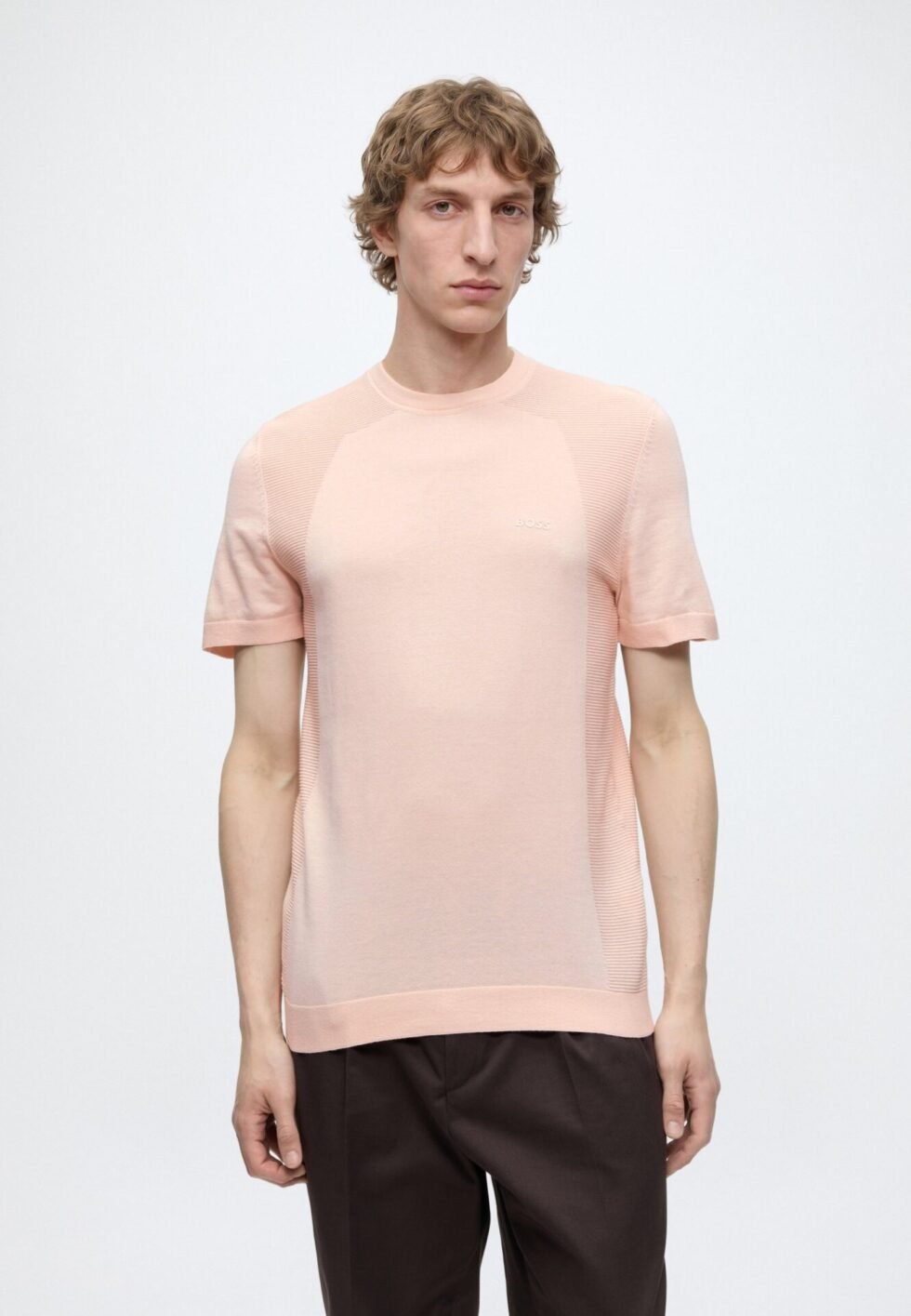 BOSS MOMENTUM LITE - Basic T-shirt - light/pastel orange