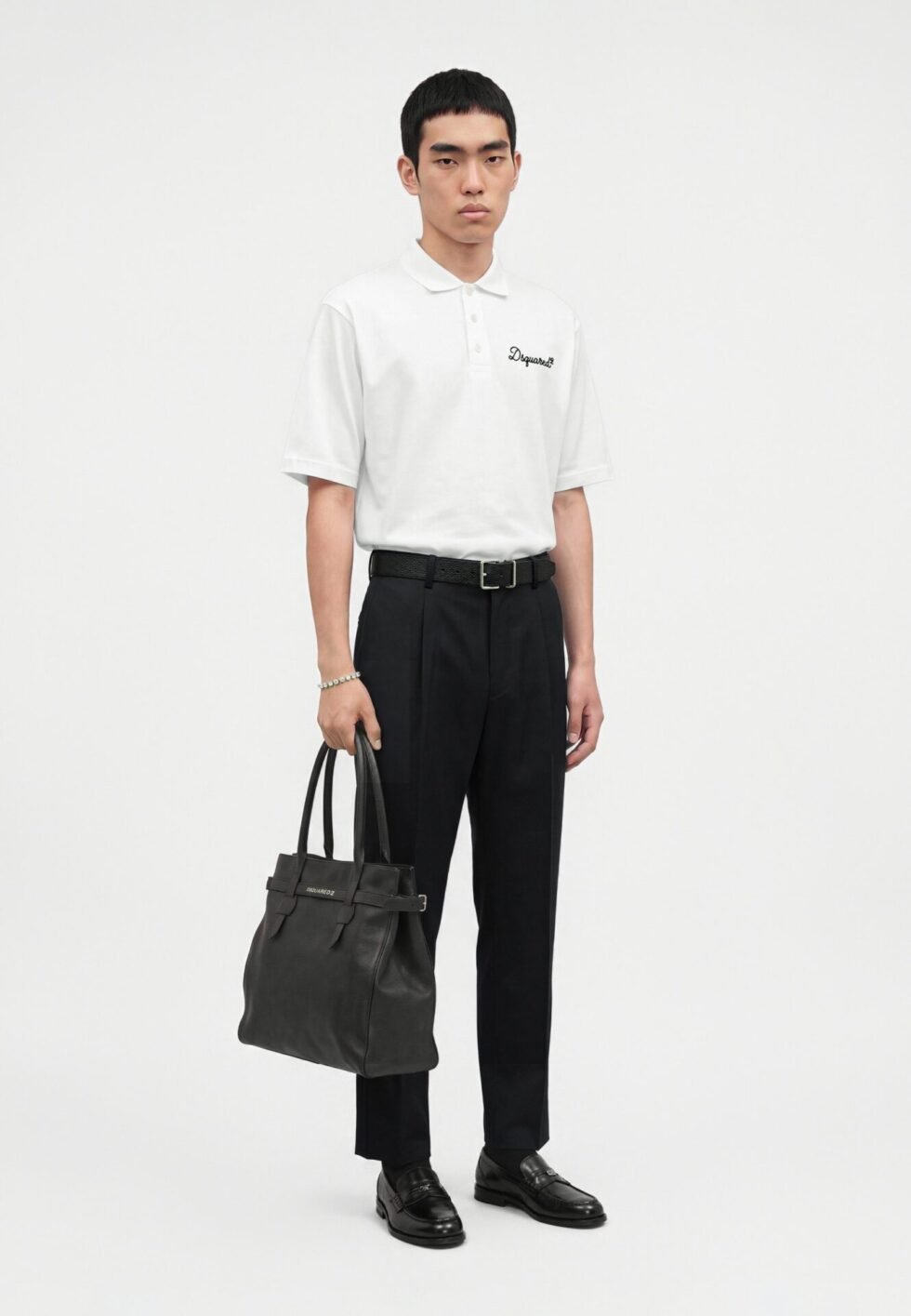 Dsquared2 WOORSTED PLEAT PANT - Chinos - black