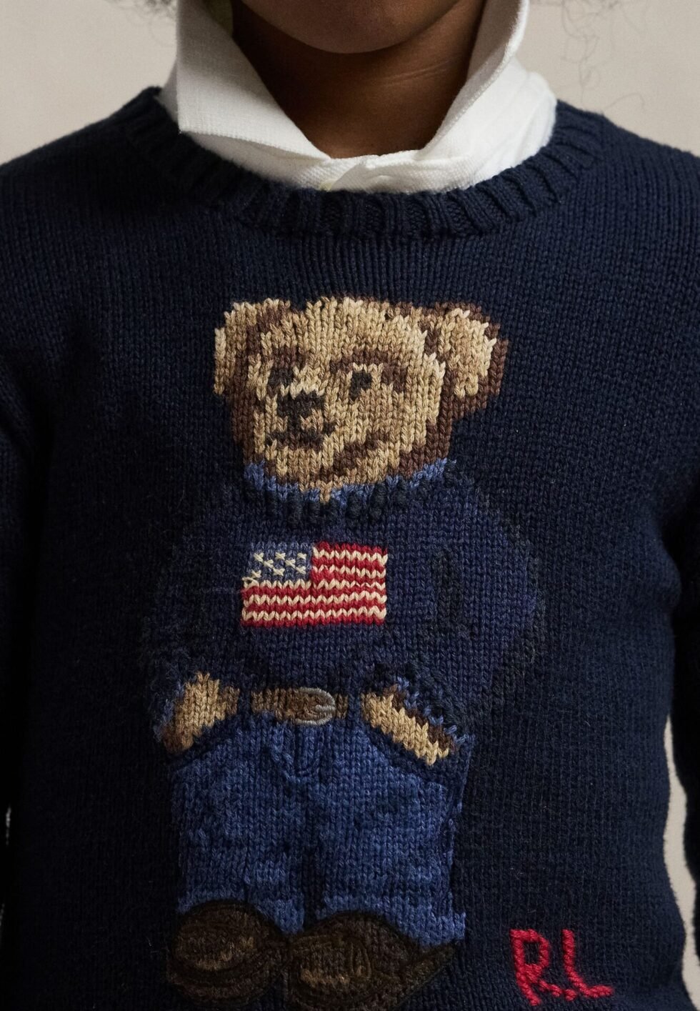 Polo Ralph Lauren POLO BEAR COTTON SWEATER 2-6Y - Jumper - navy