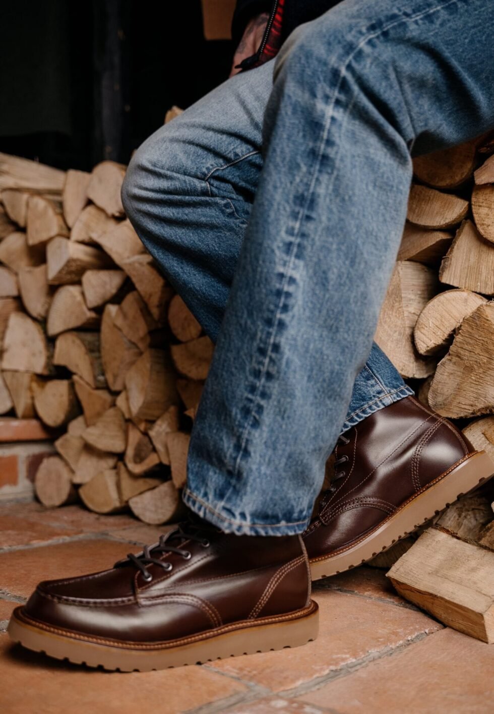 BOSS BY BECKHAM - Lace-up ankle boots - dark brown five