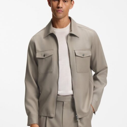 BOSS Summer jacket - open brown