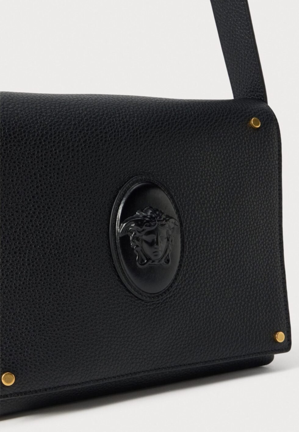 Versace MESSENGER - Cross body bag - black/gold-coloured