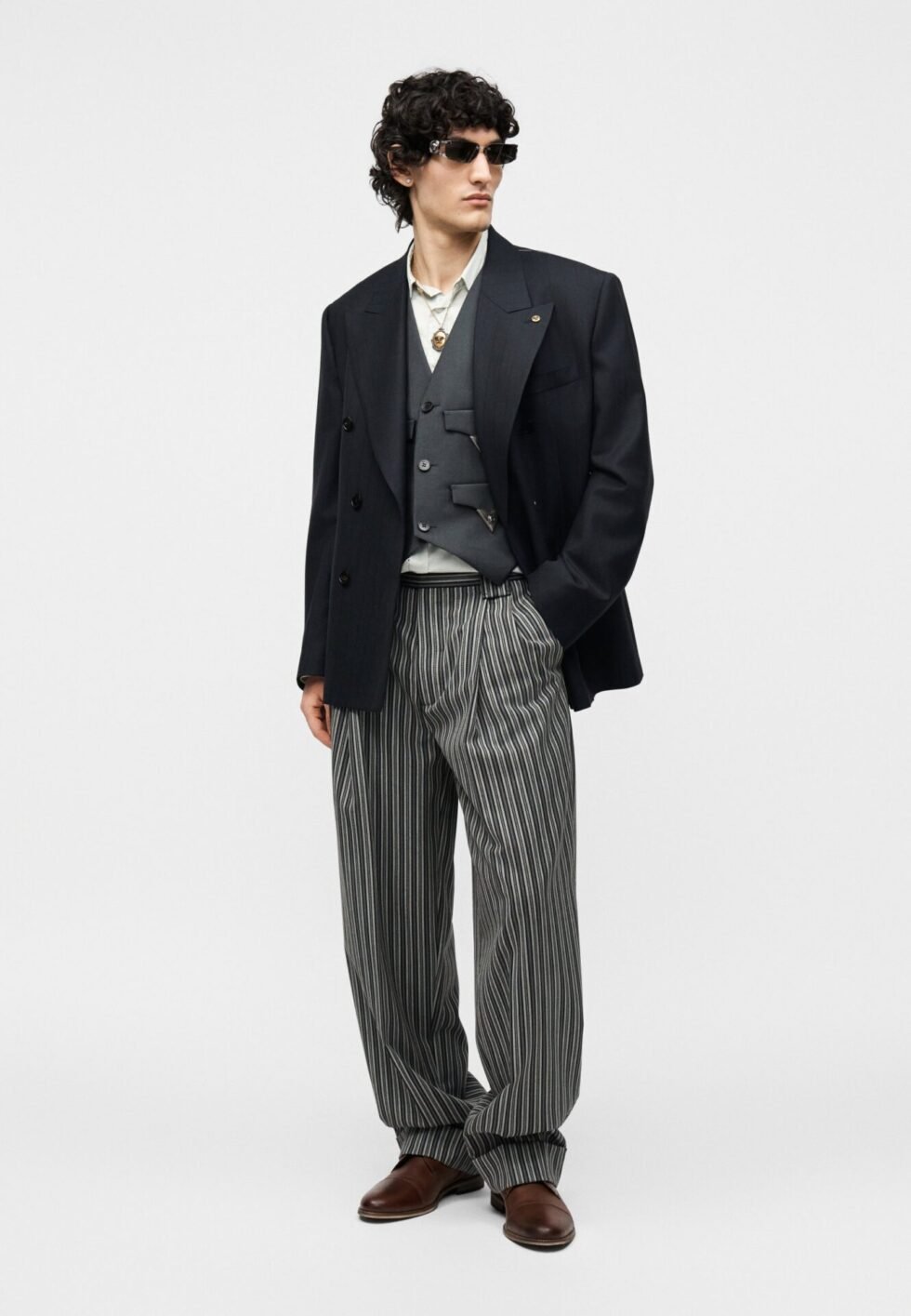 Versace Blazer jacket - dark navy/black