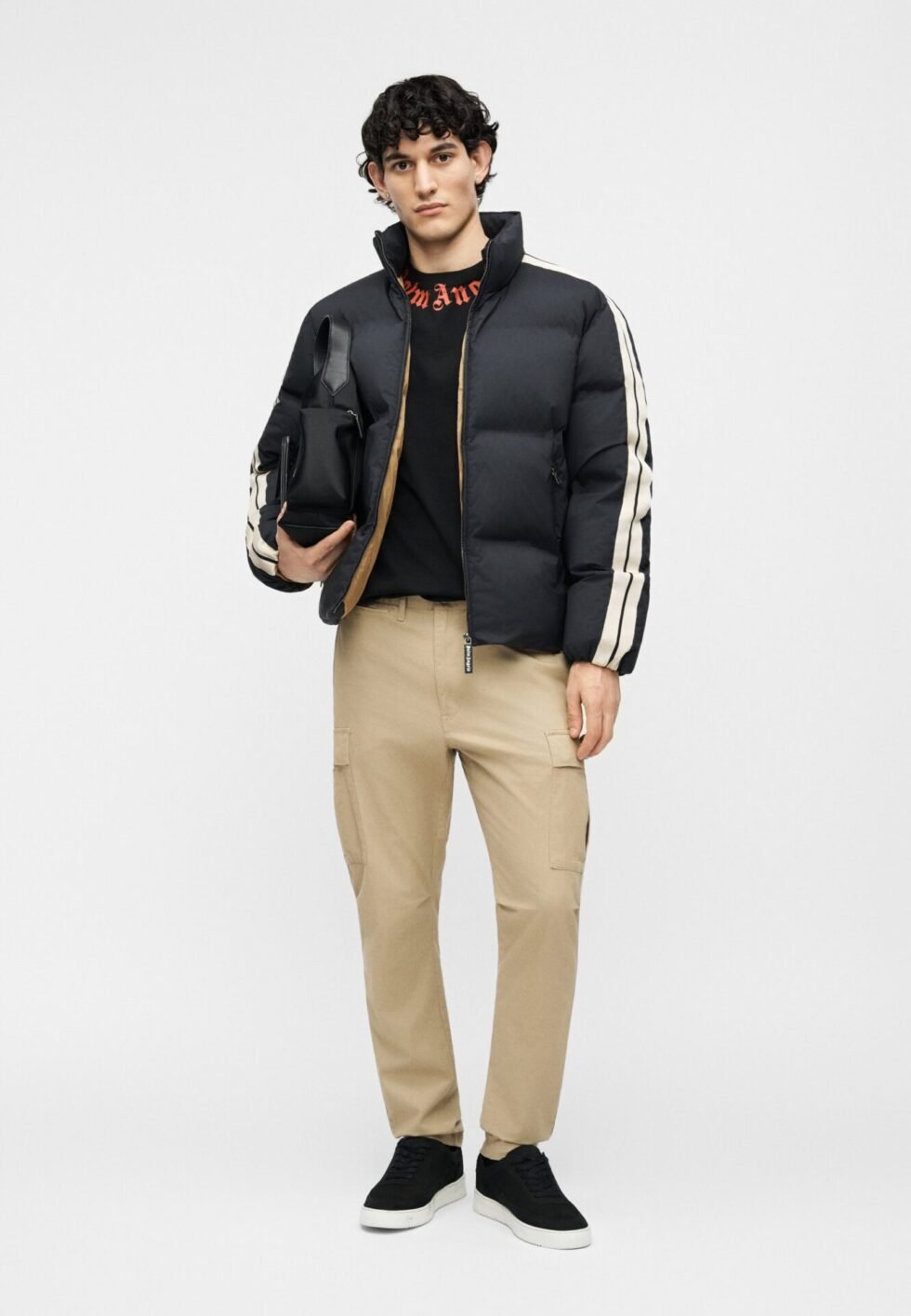 Palm Angels CLASSIC LOGO JACKET - Winter jacket - black/tofu