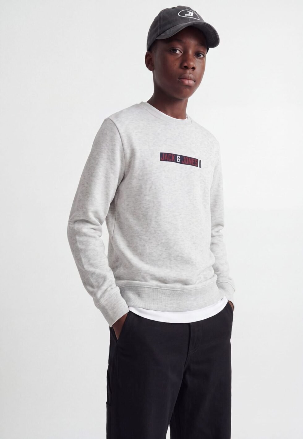 Jack & Jones Kids SWEATSHIRTS JUNIOR - Sweatshirt - WHITE MELANGE