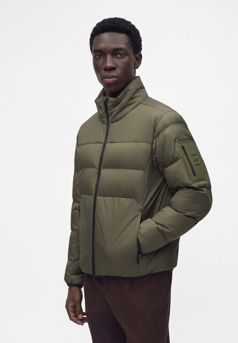 BOSS OW_URBANEX  PUFFER 2 - Winter jacket - open green