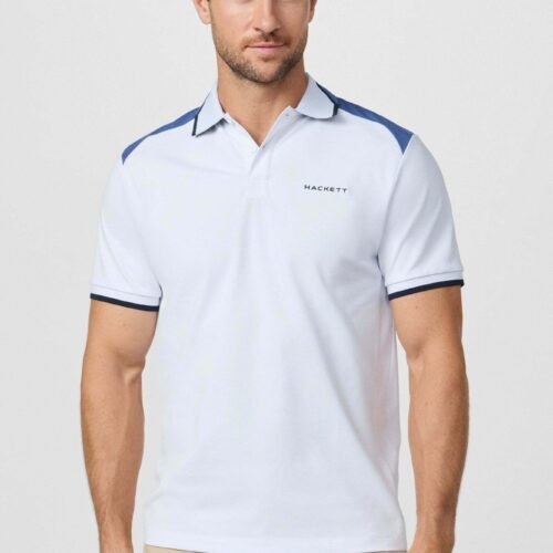 Hackett London BLOCK - Polo shirt - optic white
