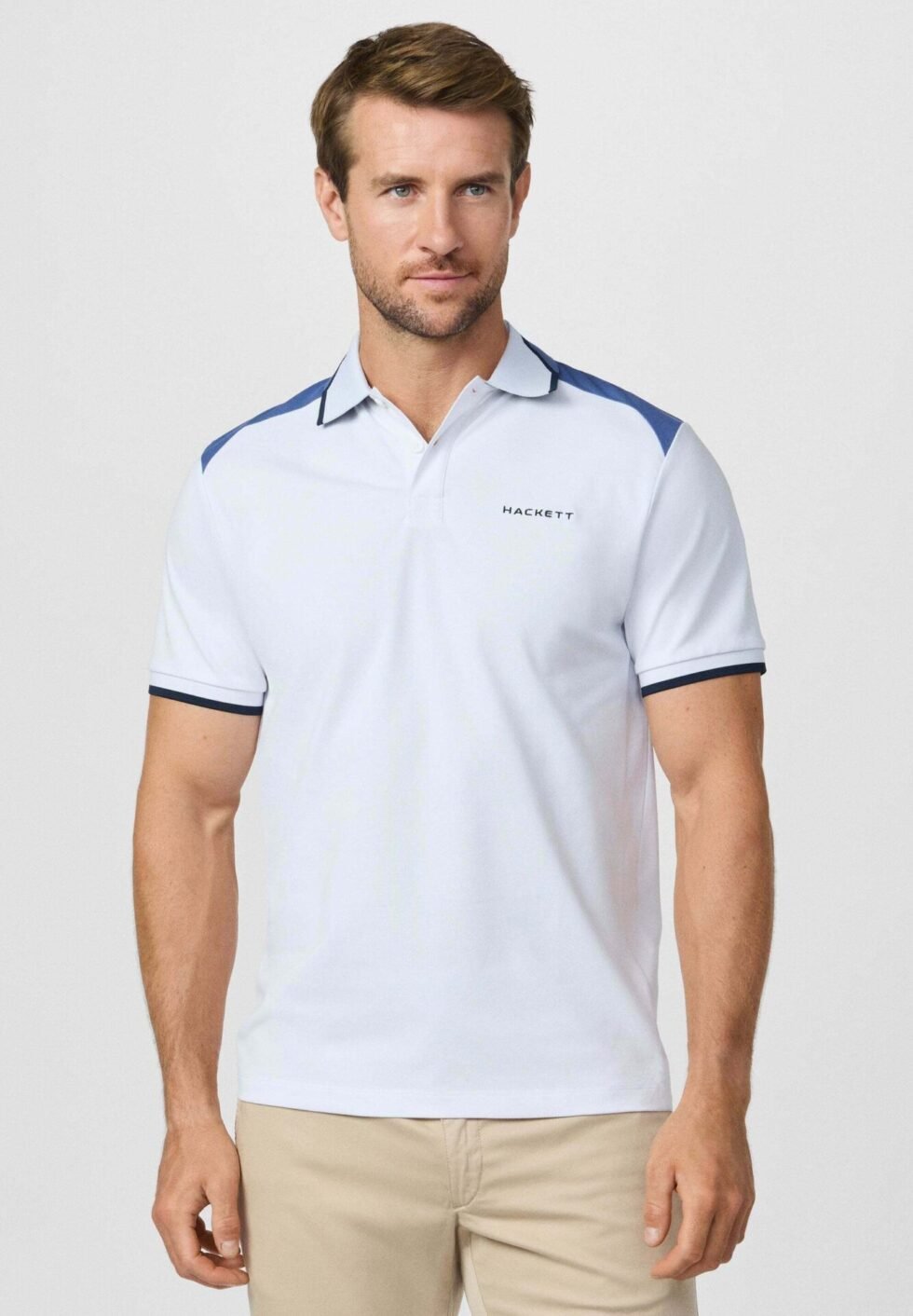 Hackett London BLOCK - Polo shirt - optic white